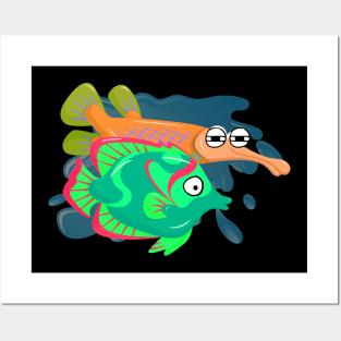 Aquarium fish love Posters and Art